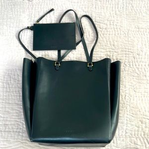 Alxiliary leather black tote bag